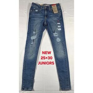 NEW LEVI'S JUNIORS 25X30 711 SKINNY JEANS MEDIUM WASH